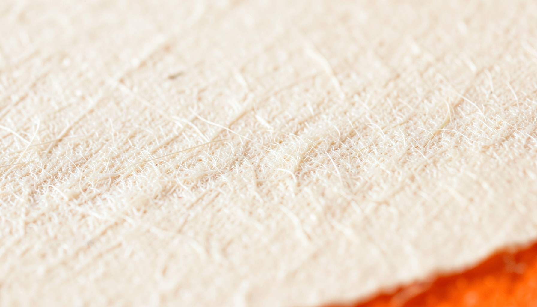 Close-up of cream-colored textured paper with subtle fiber strands, warm off-white tone